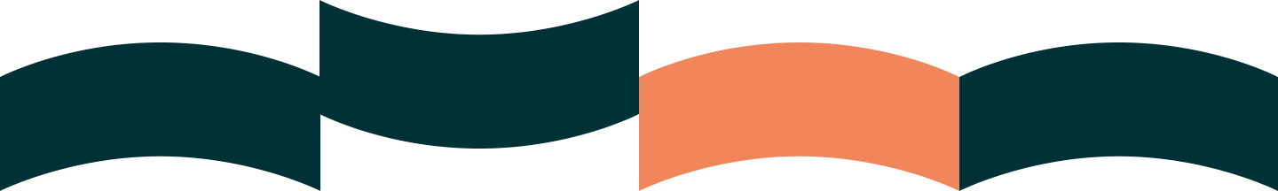 Vector de cuatro curvas en colores verde y naranja